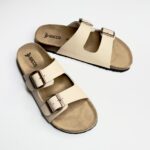 ROCCO Toffee Cream Two Strap Sandal