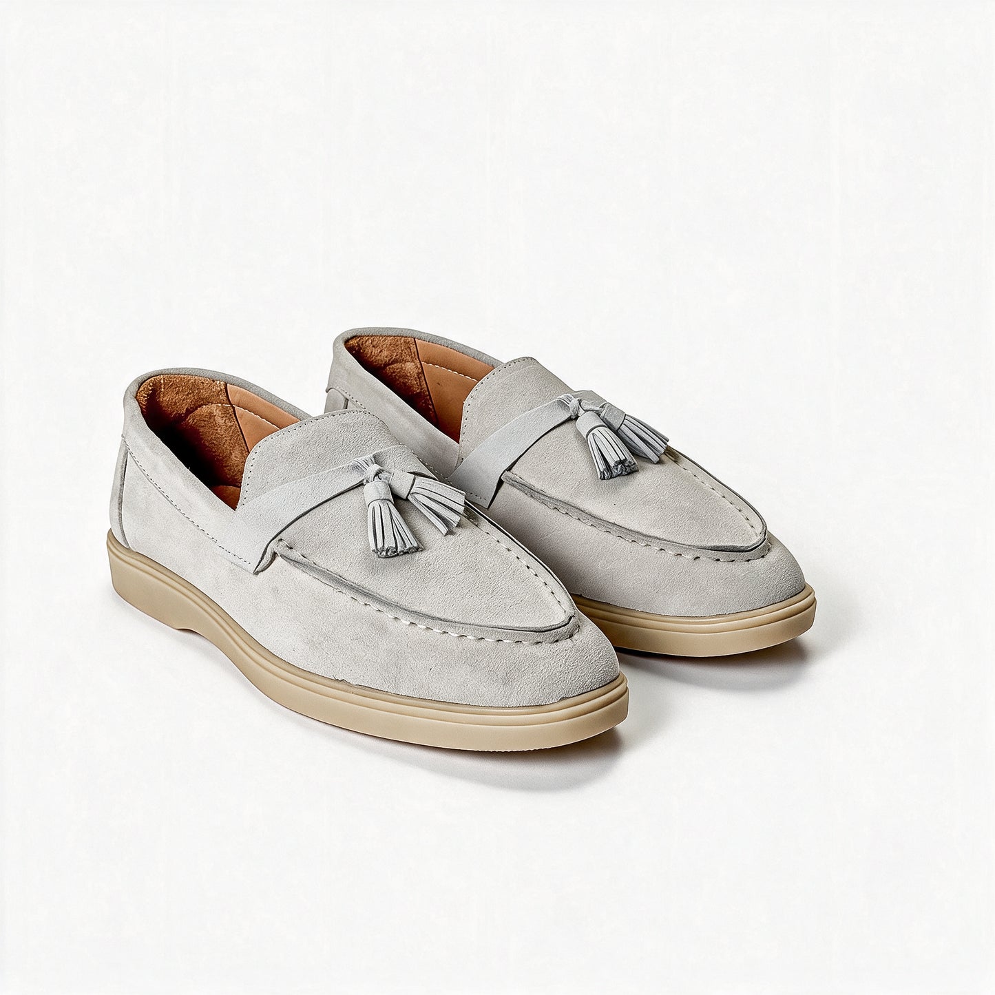 ROCCO Amalfi Tassel Loafer Stone Grey