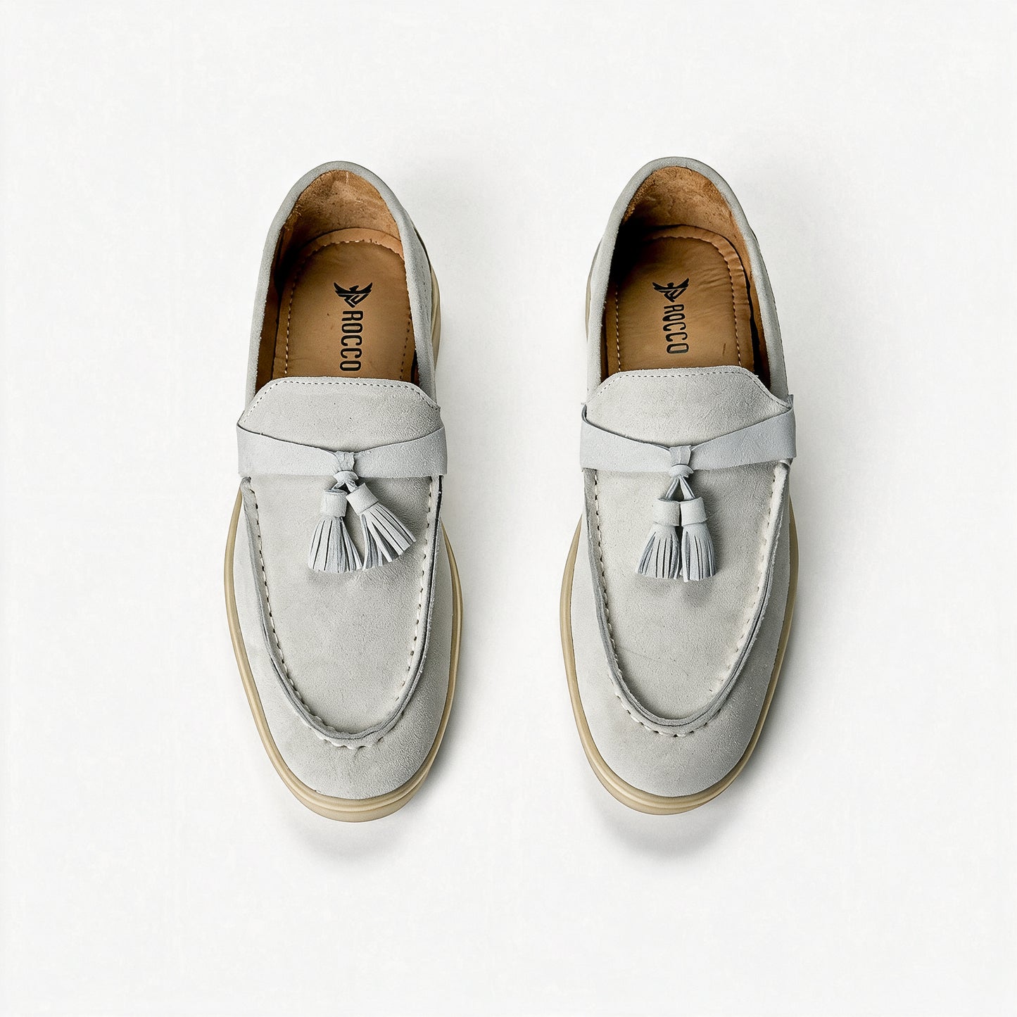 ROCCO Amalfi Tassel Loafer Stone Grey