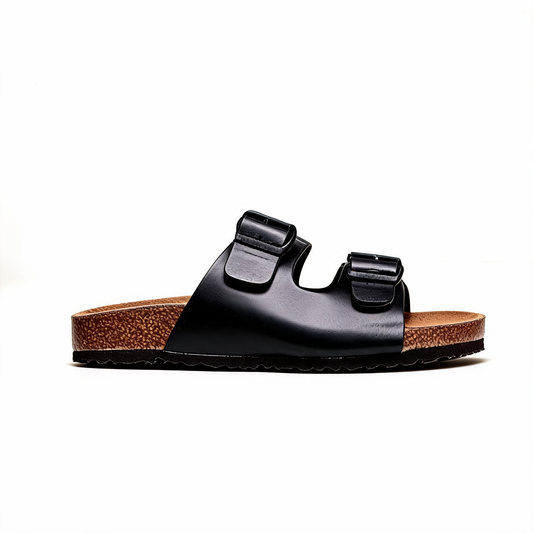ROCCO Black Two Strap Sandal
